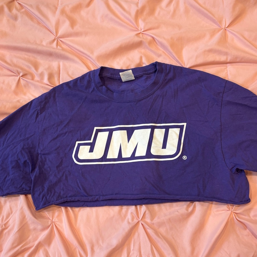 Cropped Purple JMU T-Shirt